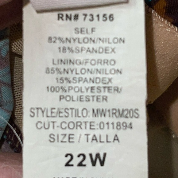 🌻 Rose• Marie •Reid One Piece Swim Suite. Size 22 GUC - Picture 9 of 11